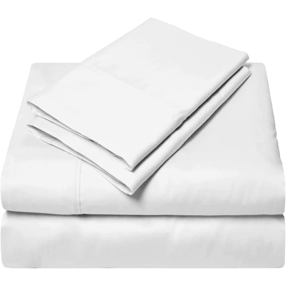 4 Piece Beed Sheet Set, 400 Thread Count, 10" Deep Pocket, 100% egyptian Cotton, Best Bed Sheet for Home - Extra Soft & Luxury - White Solid,King Size.