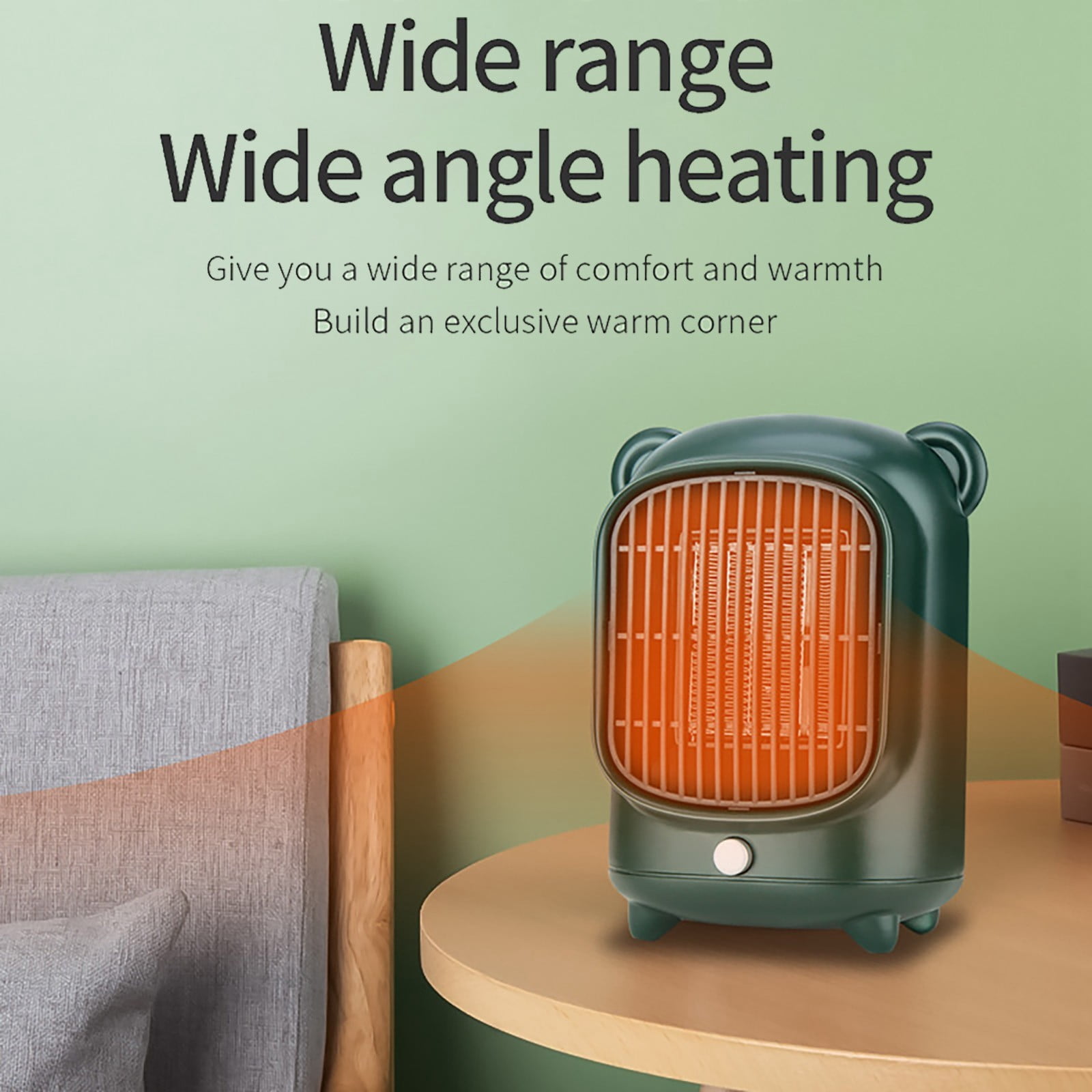 erfcxs Heater Fan Heater 500W Energy Saving Space Heater Fast Heating Secure Heating Thermostatic Mini Space Heater For Home Desk Indoor