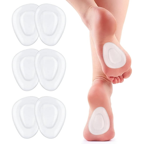 3 pares de plantillas de gel transparentes para tacones altos, plantillas de cojín metatarsiano, plantillas de tacón alto, almohadillas para aliviar los pies para mujeres, hombres, zapatos de tacones altos JM