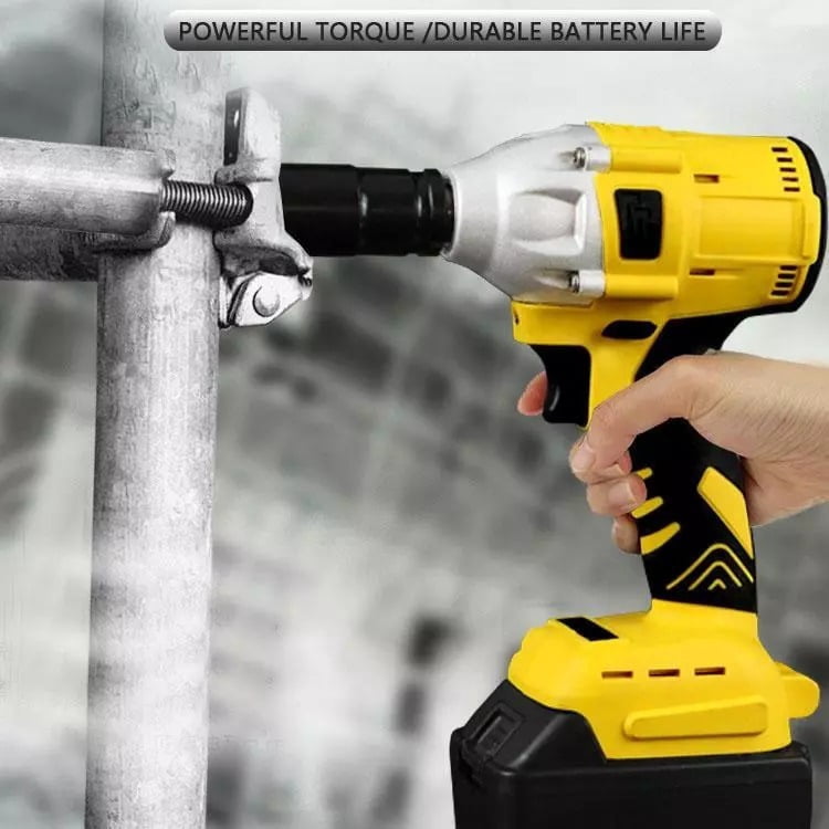XEENSO Cordless Electric Impact Wrench Gun 1/2'' High Power Driver with Li-ion Battery