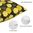 thumbnail image 3 of Wukai Geometric Pattern with Bee Premium Polyester Fleece Pillow Covers with Hidden Zipper Closure,Luxuriously Soft and Durable-26"x26", 3 of 7