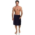 thumbnail image 3 of TowelSelections Men's Wrap Adjustable Cotton Velour Shower Bath Gym Body Cover Up Small/Medium Mulberry Purple, 3 of 4