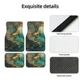 thumbnail image 4 of Honeii Emerald Color Gold Marble Print Car Foot Mat Four-Piece Set - Front & Rear Universal Car Floor Mats for SUVs, Trucks, Sedans, 4 of 7