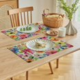 thumbnail image 5 of BCIIG Spring Summer Placemats Set of 4 Washable Non-Slip Heat Resistant  Spring Floral Watercolor Multicolor Thick Place Mats Decorative Linen  Table Mat for Dining Table Kitchen Home Decor 18x12in, 5 of 8