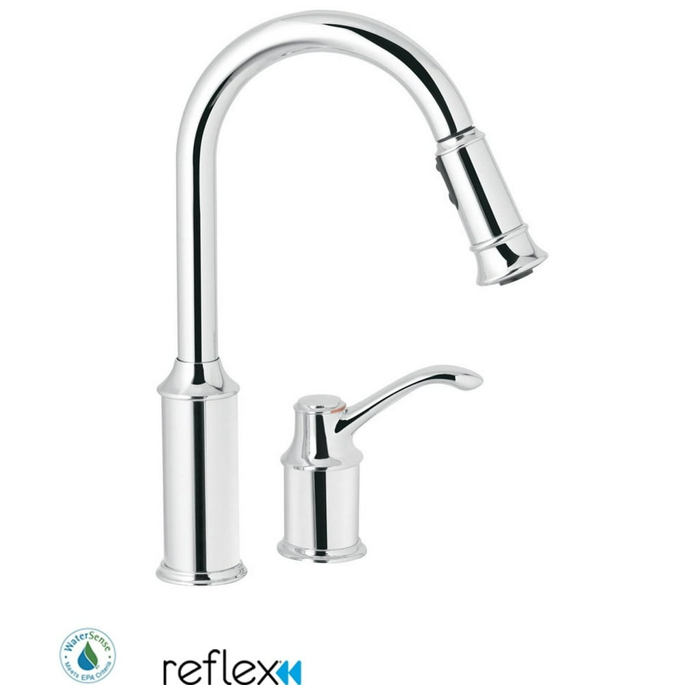 Moen 7590ORB Aberdeen Single Handle Kitchen Faucet with Pullout Spray