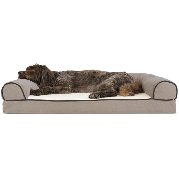 furhaven faux fur dog bed