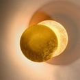 thumbnail image 5 of Lámpara de pared de diseño italiano para mesita de noche de dormitorio, lámpara de ambiente de pasillo de lujo con luz de eclipse lunar estilo nórdico moderno, 5 of 5