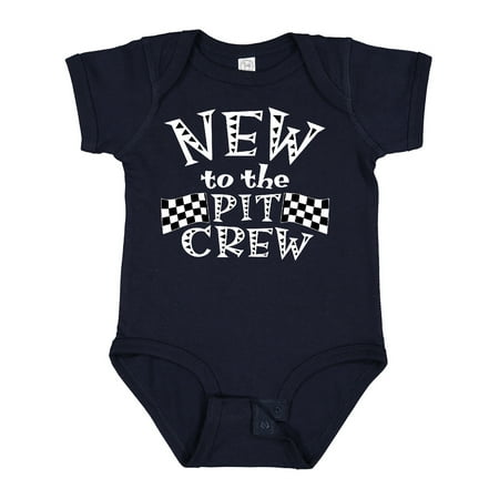 

Inktastic New to the Pit Crew Racing Flags Gift Baby Boy or Baby Girl Bodysuit