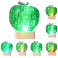thumbnail image 1 of Lámpara nocturna 3D con forma de rompecabezas de cristal SIRPERICE Apple DIY, verde, 1 of 7