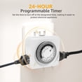 thumbnail image 4 of SUTENGDA 2Pcs 3 Prong Timer Outlet Plug US Indoor Mechanical Outlet Timer with 2 Outlets 24 Hour Plug in Mechanical Light Timer Energy Saving Plug in Electrical Timer for Stage Light, 4 of 9