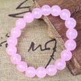 thumbnail image 2 of Pulsera romántica de cuarzo rosa para mujer, tamaño de perla de 10 mm, 2 of 2