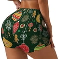 thumbnail image 2 of Wukai Christmas Print Pack Biker Shorts for Women Yoga Workout Gym Running Scrunch Active Shorts-Medium, 2 of 8