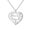 Silver, variant on Custom Name Love Heart Pendant Personalized Name Heart Necklace for Women Valentine's Day Gift
