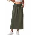 thumbnail image 4 of Cueply Long Skirts for Women Casual Summer 2026 Spring Flowy A Line Maxi Skirt with Pockets, 4 of 4