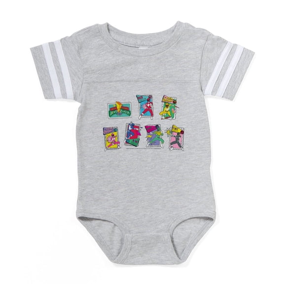 CafePress - Power Rangers Group Shots - Cute Infant Baby Football Bodysuit