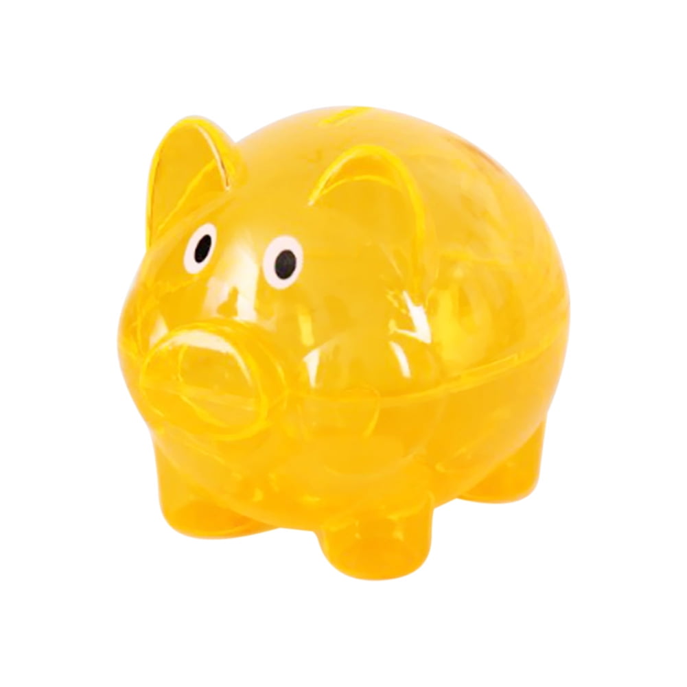 4 Colors Cartoon Cute Transparent Piggy Bank Save Coin Box Kid Toy (Orange) Walmart Canada