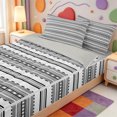 thumbnail image 3 of Erosebridal Linear Geometric Zipper Twin Comforter Sets with Fitted Sheet and 2 Pillowcases,Minimalist Lines Zipper Bedding Set,Light Gray Reversible,4 Pieces, 3 of 7