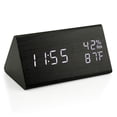 thumbnail image 1 of Despertador OCT17 de madera inteligente LED digital con temperatura y humedad, 1 of 7