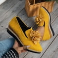 thumbnail image 4 of Wedge Loafers for Women Pointed Toe Espadrilles Casual Vintage Slip on Work Dressy Shoes Casual Trendy Walking Shoes Yellow Size 9.5, 4 of 8