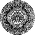 thumbnail image 1 of Ahgly Company Indoor Round Medallion Gray French Area Rugs, 6' Round, 1 of 4