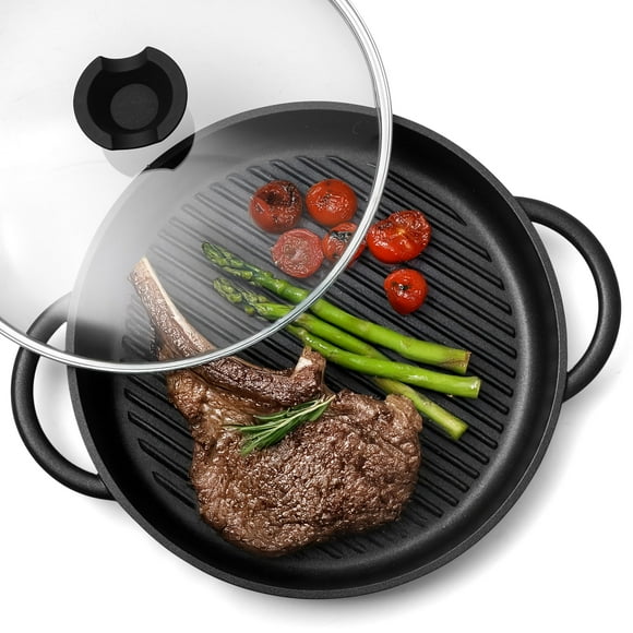 Sartén antiadherente Moss & Stone de aluminio fundido de 30 cm con tapa