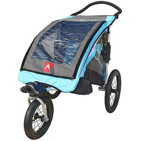 Allen Sports JTX1 Aluminum 1-Child Jogger/Bike Trailer with Bug and Rain Shield, Blue