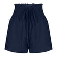 thumbnail image 5 of Shorts for Women 2026 Summer Elastic High Waist Drawstring Smocked Wide Leg Flowy Casual Beach Shorts, 5 of 8