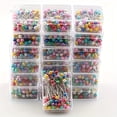 thumbnail image 2 of HLONK 200 pcs 200-Piece Multi-Color Pearl Head Pins with Box  Large Heads for Sewing and Crafts, 2 of 6