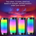 thumbnail image 4 of kkbbma Bluetooth Speakers with Colorful Light, Loudly Stereo Sound Portable Bluetooth Wireless Speakers, Support FM and Card, for Outdoor, Home, Party, Beach, Travel, 4 of 9