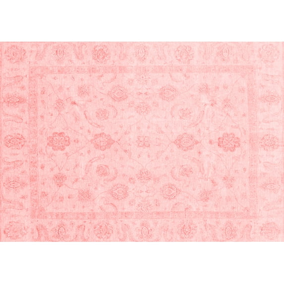 Ahgly Company Machine Washable Indoor Rectangle Oriental Red Traditional Area Rugs, 6' x 9'