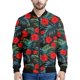 thumbnail image 4 of Chaqueta bomber con estampado de hojas de plátano tropical para hombre, sudadera de manga larga en 3D, chaqueta bomber de calle de gran tamaño con cremallera, 4 of 5
