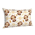 thumbnail image 2 of Kll Sloth Yoga Pillow Covers Envelope Closure,Super Soft And Cozy Fuzzy Fleece Pillow Case Cover 16"X24", 2 of 9