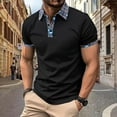 thumbnail image 2 of Men's Polo Shirt Short Sleeve Waffle Lapel Golf Shirt Quick Dry Tennis Shirt Outdoor Sports Casual Shirt, 2 of 3