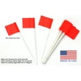 thumbnail image 3 of Step 'N Tilt Plastic Stake Flags for Marking Sprinkler Heads and Other Objects for Lawn Aeration, Neon Orange Color, 3 of 5