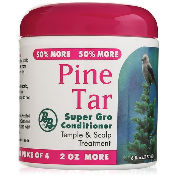 Pine Tar Super Gro Hair and Scalp Bonus, 6 Ounce 6.0 Ounce