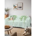 thumbnail image 6 of Green Bow Couch Cover, Cute Bowknot Minimalist Solid Color Sofa Cover Blanket for Loveseat Couches, Sectional Sofa Slipcover Furniture Protector for Living Room Bedroom 71''x118'', 6 of 9