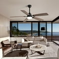 thumbnail image 4 of Tower Fan 52 Inch Classics Ceiling Fan with Led Light 6 Speed Wind 5 Blades Remote Control DC Motor For Indoor,Pedestal Fan, 4 of 9