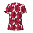 thumbnail image 4 of Naloa Tulips Flowers Print T-Shirts Short Sleeve V Neck Tees for Women Fashion Tops Trendy Lightweight Soft Casual Summer Outfits Clothes, 4 of 5