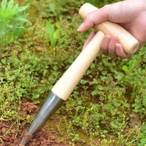 Worgeous Dibbler Garden Tool Hand Held Bulb Planter Wooden Handle Plant Dibber