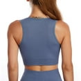 thumbnail image 5 of Women Deep V Sports Soft Bra,Sleeveless Racerback Tank Crop Underwear, 5 of 6
