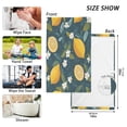 thumbnail image 6 of Yayeee 2 Pack Hand Towels for Bathroom 100% Cotton 16" x 28" Soft Absorbent Kitchen Towel, Green Lemons, 6 of 7