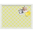 thumbnail image 2 of PinPix 20x15 Custom Cork Bulletin Board Argyle Bright Yellow Poster Board Has a Fabric Style Canvas Finish, Framed in Argyle Bright Yellow, by ArtToFrames (PinPix-647), 2 of 6