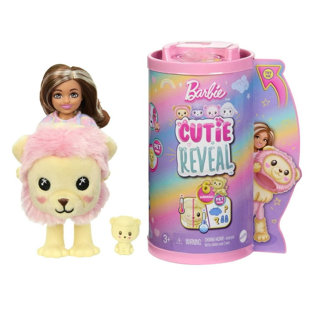Juguete Barbie Chelsea Cutie Reveal con 6 sorpresas morena
