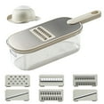 thumbnail image 1 of EDHITNR Multifunctional Vegetable Cutter PET Stainless Steel Julienne Slicer for Coarse Shredded Radish, Kitchen Mandoline with 1.5L Storage Box Easy Clean Food Chopper, 1 of 2