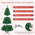 5ft/6ft/7ft/8ft Artificial Christmas Tree, Easy Assembly, Metal Base