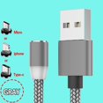 thumbnail image 1 of Cable Usb Magnético Tipo C Led 2.4a cable De carga rápida De datos Para Samsung Motorola Android Iphone, 1 of 4