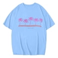 thumbnail image 3 of LINGLANG Oversized Tshirts for Women Vacation Style Beach Graphic Print Tee Loose Fit Crewneck Summer Tops Casual Relaxed Shirt for Ladies & Girls, 3 of 3