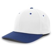 Pacific Headwear 430C.220.S-M Twill Flexfit Cap, White & Royal - Small & Medium