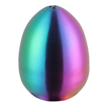 

QILIN Seasoning Bottle Egg-shaped Creative Easy to Control Stainless Steel Spice Jar Cans for Kitchen