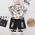 thumbnail image 2 of PatPat Toddler Boy Clothes Girls Outfit Sets Kids Playful Dinosaur Print Tee & Stripe Shorts Set,Sizes 18M-6Y,2-Piece, 2 of 8